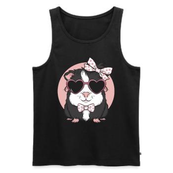 Meerschweinchen Liebe Love - Männer Premium Bio Tank Top - Schwarz - Vorne - Michal (187cm)