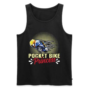 Pocketbike, Pocket Bike, moto - Débardeur bio Premium Homme - noir - Devant - Michal (187cm)