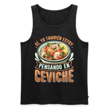 Seafood Peruvian Ceviche - Männer Premium Bio Tank Top - Schwarz - Vorne - AI Model Male 178 light (178cm)