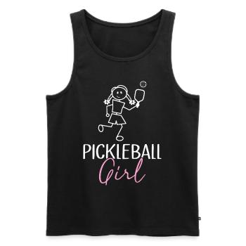 Pickleball Girl Pickle Ball Player - Débardeur bio Premium Homme - noir - Devant - AI Model Male 178 light (178cm)