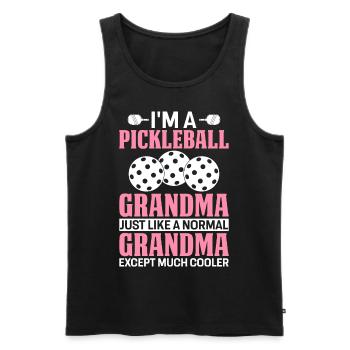 Pickleball Oma Viel cooler Pickle Ball Spieler - Männer Premium Bio Tank Top - Schwarz - Vorne - Michal (187cm)