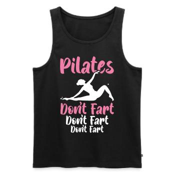 Pilates Don't Fart Pilates Teacher Yoga Exercise - Men's Premium Organic Tank Top - black - Front - Michal (187cm)