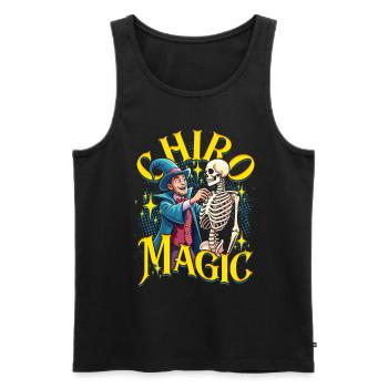 Chiropractor Physiotherapist Chiro Magic - Men's Premium Organic Tank Top - black - Front - AI Model Male 178 light (178cm)