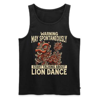 Danse du Lion Nouvel An Chinois Danse du Lion - Débardeur bio Premium Homme - noir - Devant - AI Model Male 178 light (178cm)
