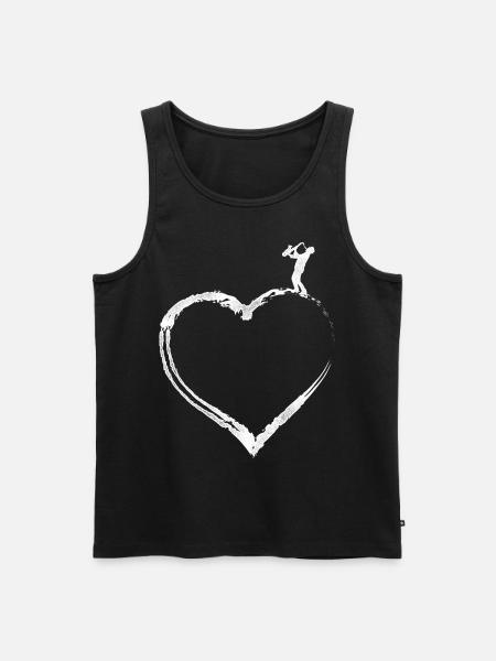 Saxophone Cœur - Débardeur bio Premium Homme - noir