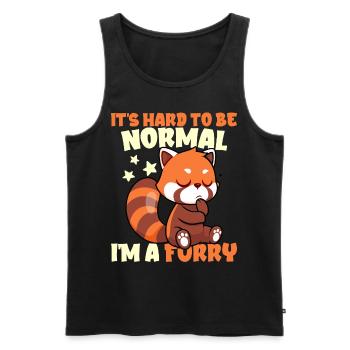 Furry Fandom Furries Fursona Schwer normal zu sein - Männer Premium Bio Tank Top - Schwarz - Vorne - AI Model Male 178 light (178cm)