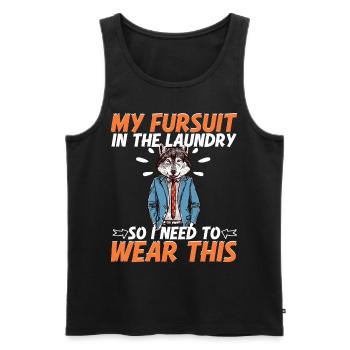 Furry Fandom Furries Fursona Fursuit Ist In Der - Männer Premium Bio Tank Top - Schwarz - Vorne - AI Model Male 178 light (178cm)
