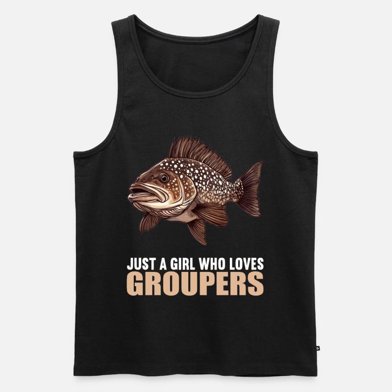 Zackenbarsche Zackenbarsch - Männer Premium Bio Tank Top - Schwarz