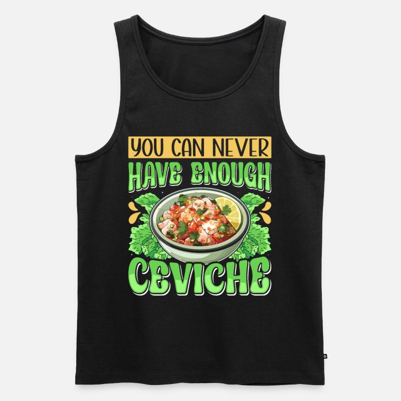 Seafood Peruvian Ceviche - Männer Premium Bio Tank Top - Schwarz