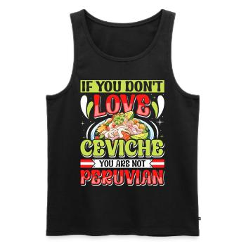 Seafood Peruvian Ceviche - Männer Premium Bio Tank Top - Schwarz - Vorne - AI Model Male 178 light (178cm)