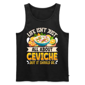 Seafood Peruvian Ceviche - Männer Premium Bio Tank Top - Schwarz - Vorne - AI Model Male 178 light (178cm)