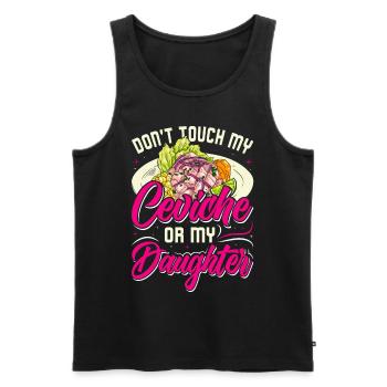 Seafood Peruvian Ceviche - Männer Premium Bio Tank Top - Schwarz - Vorne - AI Model Male 178 light (178cm)