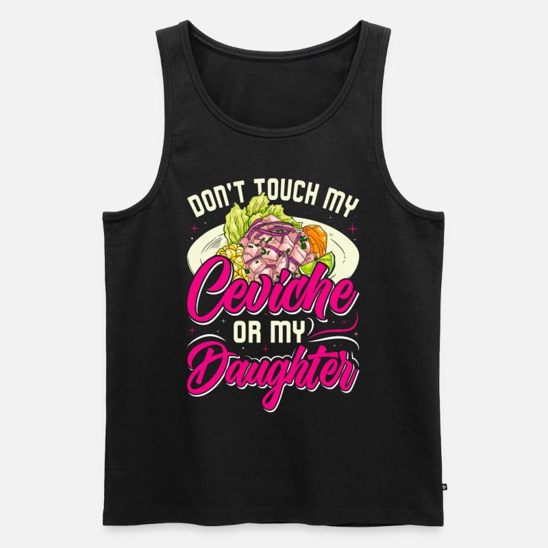 Seafood Peruvian Ceviche - Männer Premium Bio Tank Top - Schwarz
