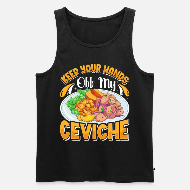 Seafood Peruvian Ceviche - Männer Premium Bio Tank Top - Schwarz