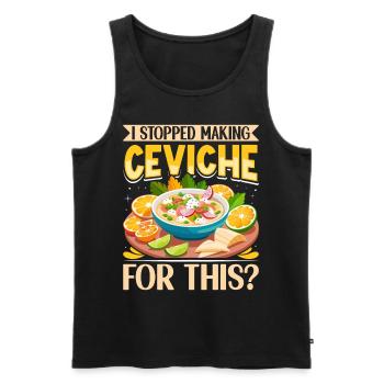 Seafood Peruvian Ceviche - Männer Premium Bio Tank Top - Schwarz - Vorne - AI Model Male 178 light (178cm)