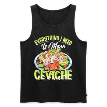 Seafood Peruvian Ceviche - Männer Premium Bio Tank Top - Schwarz - Vorne - AI Model Male 178 light (178cm)