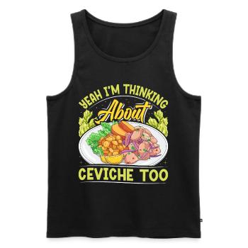 Seafood Peruvian Ceviche - Männer Premium Bio Tank Top - Schwarz - Vorne - AI Model Male 178 light (178cm)