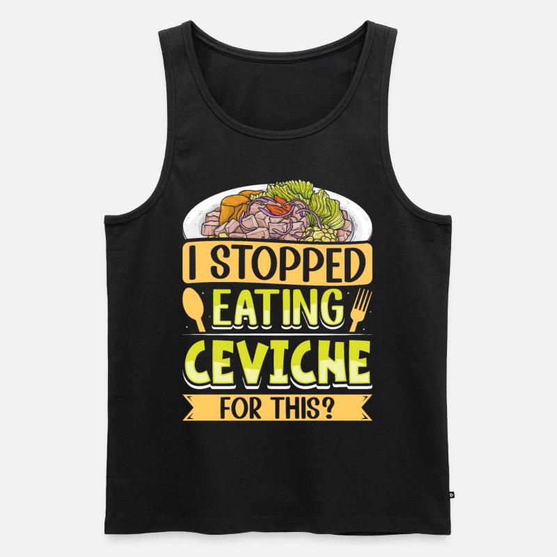 Seafood Peruvian Ceviche - Männer Premium Bio Tank Top - Schwarz
