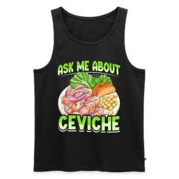 Seafood Peruvian Ceviche - Männer Premium Bio Tank Top - Schwarz - Vorne - AI Model Male 178 light (178cm)