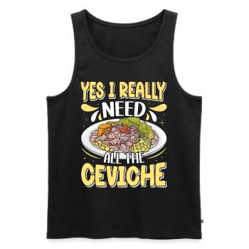 Seafood Peruvian Ceviche - Männer Premium Bio Tank Top - Schwarz - Vorne - AI Model Male 178 light (178cm)