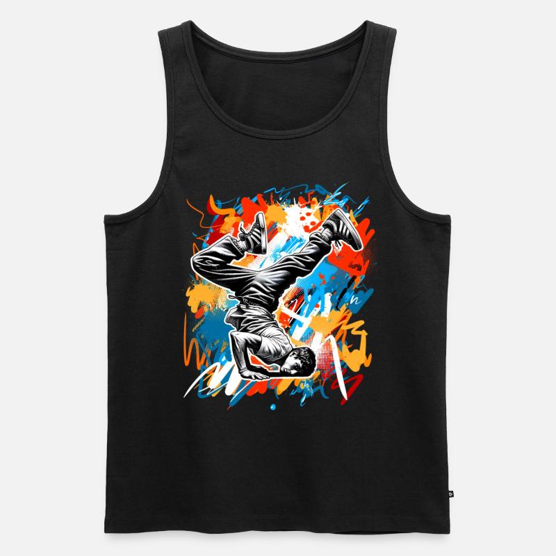 Breakdance - Männer Premium Bio Tank Top - Schwarz