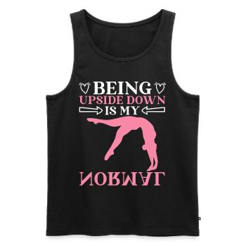 Cartwheel Gymnast Gymnastics Being Upside Down Is - Männer Premium Bio Tank Top - Schwarz - Vorne - AI Model Male 178 light (178cm)
