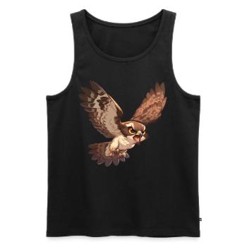 Falken Falke - Männer Premium Bio Tank Top - Schwarz - Vorne - AI Model Male 178 light (178cm)