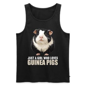 Meerschweinchen - Männer Premium Bio Tank Top - Schwarz - Vorne - Michal (187cm)