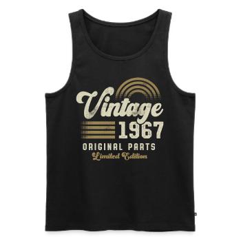 Vintage 1967 Birthday Retro - Men's Premium Organic Tank Top - black - Front - Michal (187cm)