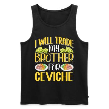 Seafood Peruvian Ceviche - Männer Premium Bio Tank Top - Schwarz - Vorne - AI Model Male 178 light (178cm)