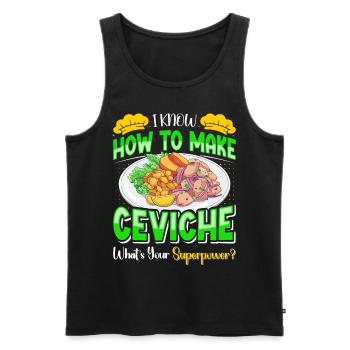 Seafood Peruvian Ceviche - Männer Premium Bio Tank Top - Schwarz - Vorne - AI Model Male 178 light (178cm)