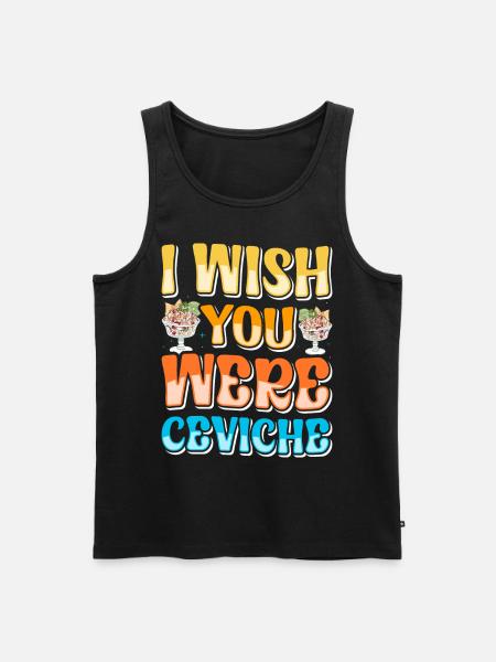 Seafood Peruvian Ceviche - Men's Premium Organic Tank Top - black