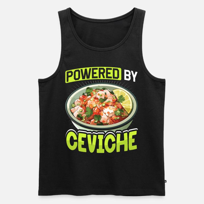 Seafood Peruvian Ceviche - Männer Premium Bio Tank Top - Schwarz