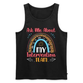 Intervention Teacher, Intervention specialist - Männer Premium Bio Tank Top - Schwarz - Vorne - AI Model Male 178 light (178cm)