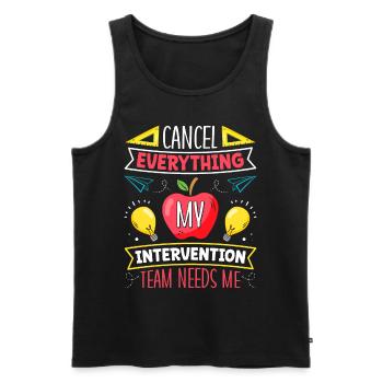 Intervention Teacher, Intervention specialist - Männer Premium Bio Tank Top - Schwarz - Vorne - AI Model Male 178 light (178cm)