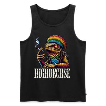 High Lizard - Men's Premium Organic Tank Top - black - Front - AI Model Male 178 light (178cm)