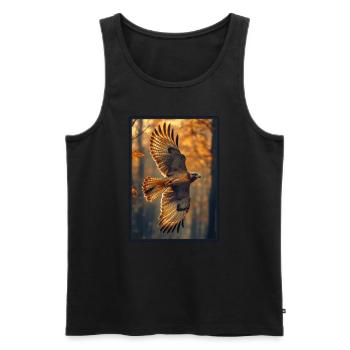 Falken Falke - Männer Premium Bio Tank Top - Schwarz - Vorne - AI Model Male 178 light (178cm)
