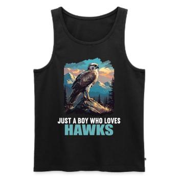 Falken Falke - Männer Premium Bio Tank Top - Schwarz - Vorne - AI Model Male 178 light (178cm)