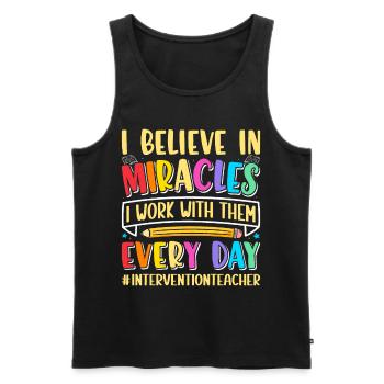 Intervention Teacher, Intervention specialist - Männer Premium Bio Tank Top - Schwarz - Vorne - AI Model Male 178 light (178cm)