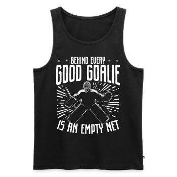 Gardien de but de hockey sur glace Gardien de but de hockey sur glace - Débardeur bio Premium Homme - noir - Devant - Michal (187cm)