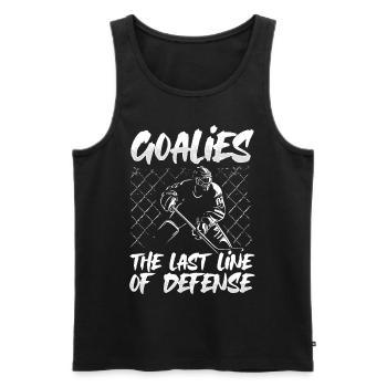 Gardien de but de hockey sur glace Gardien de but de hockey sur glace - Débardeur bio Premium Homme - noir - Devant - Michal (187cm)