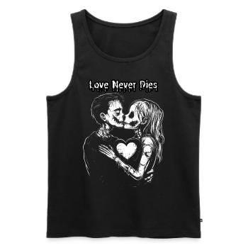 L’amour ne meurt jamais - Gothic Zombie Love Design - Débardeur bio Premium Homme - noir - Devant - Michal (187cm)