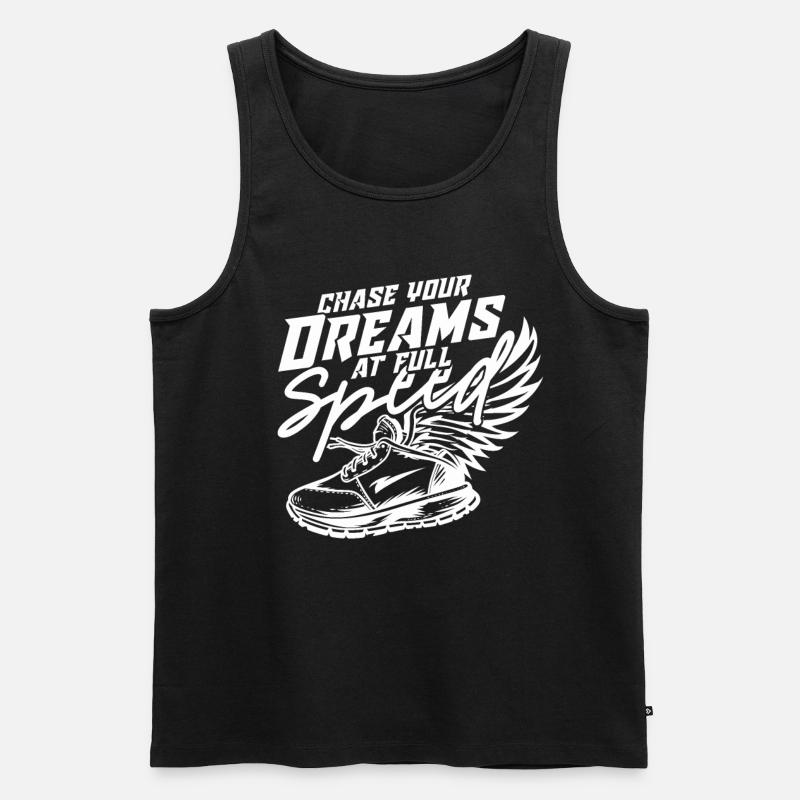 Sprint Leichtathletik Sprinten - Männer Premium Bio Tank Top - Schwarz