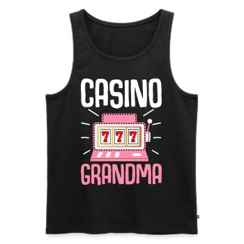 Casino Oma Spielautomat Casino Lover - Männer Premium Bio Tank Top - Schwarz - Vorne - Michal (187cm)
