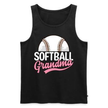 Mamie de softball - Débardeur bio Premium Homme - noir - Devant - Michal (187cm)