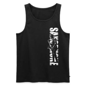 Saxophones Saxophones - Débardeur bio Premium Homme - noir - Devant - AI Model Male 178 light (178cm)