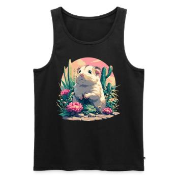 Hamster - Männer Premium Bio Tank Top - Schwarz - Vorne - AI Model Male 178 light (178cm)
