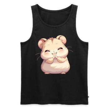 Hamster - Männer Premium Bio Tank Top - Schwarz - Vorne - AI Model Male 178 light (178cm)