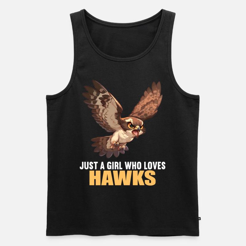 Falken Falke - Männer Premium Bio Tank Top - Schwarz