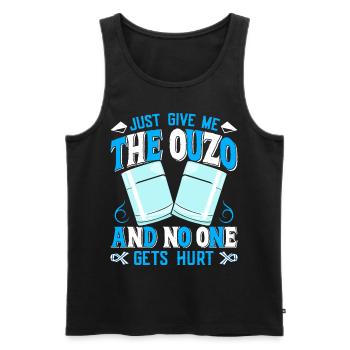 Griechenland Ouzo - Männer Premium Bio Tank Top - Schwarz - Vorne - AI Model Male 178 light (178cm)